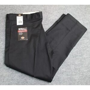 NWT DICKIES 874 Original Fit Mens Work Pants Chino Black 46x30 Durable Tough NEW